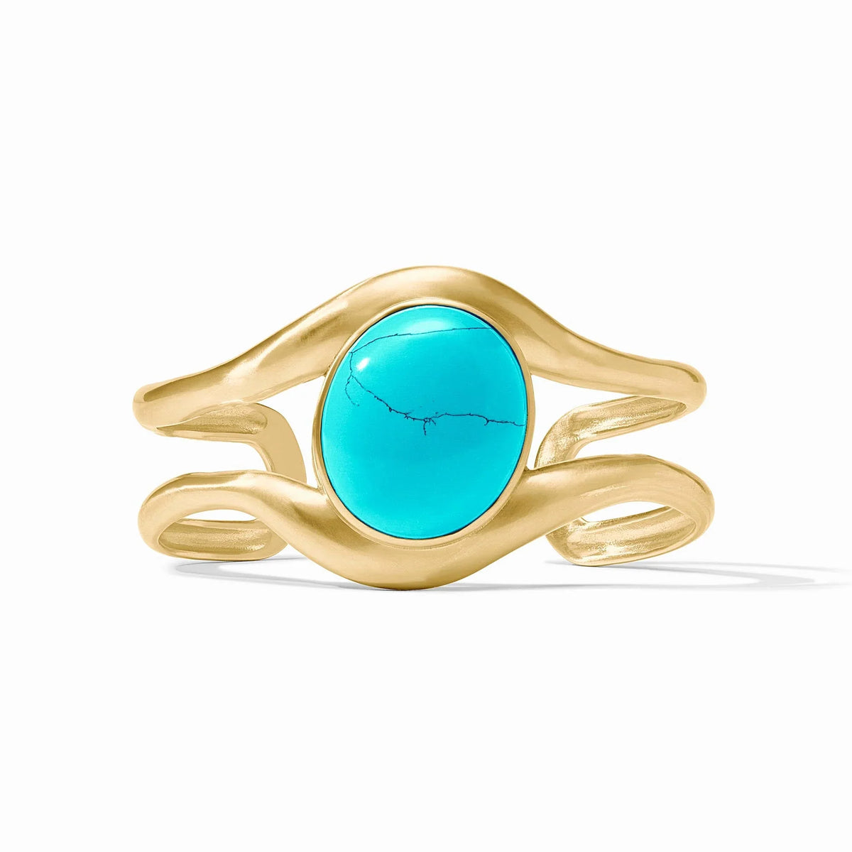 Wave Stone Cuff Turquoise Blue