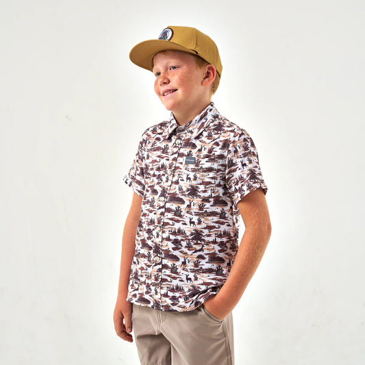 Youth - Performance Button Up - Brush Country 2T