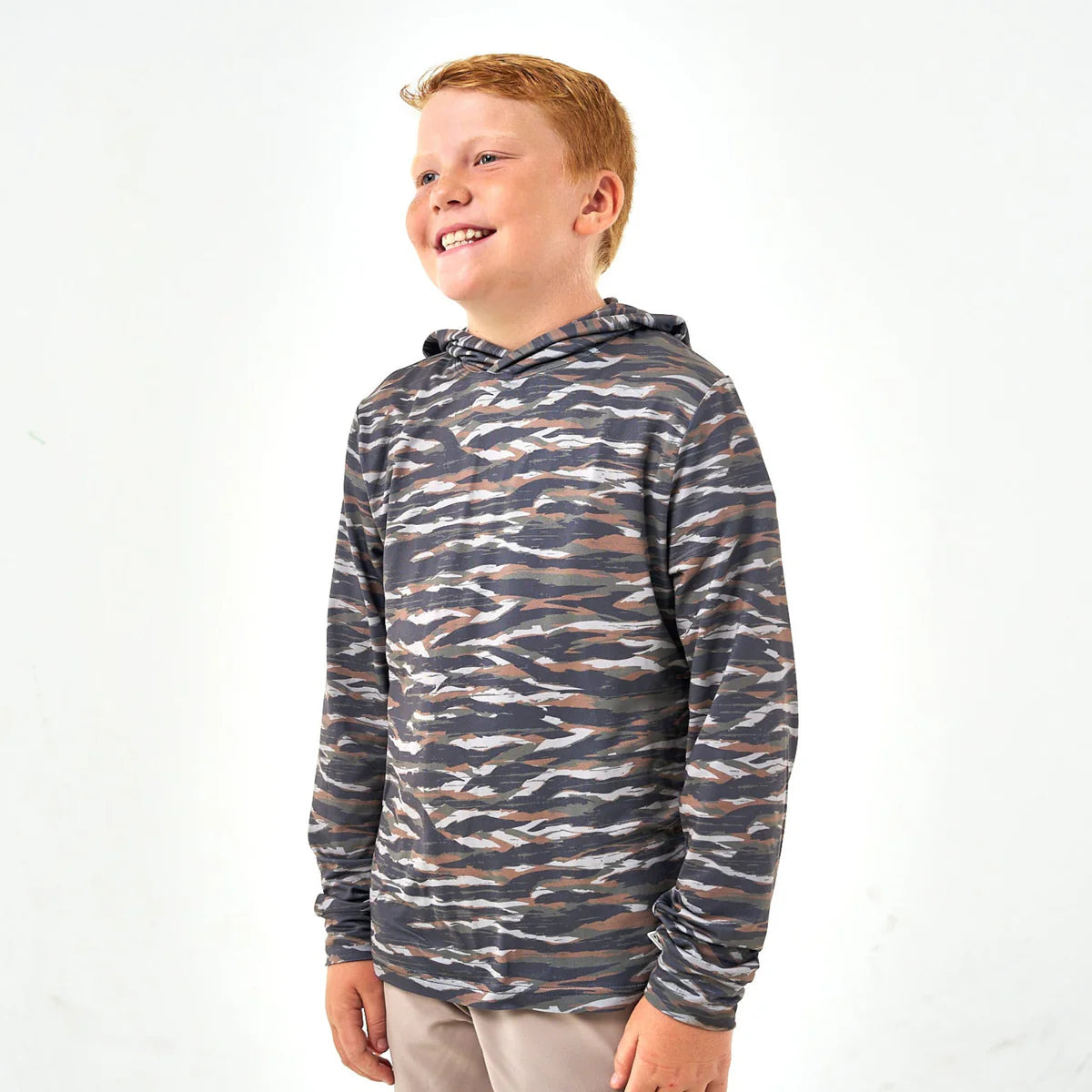 Youth - Performance Hoodie - Tiger Stripe Camo - Wetland Medium (8)