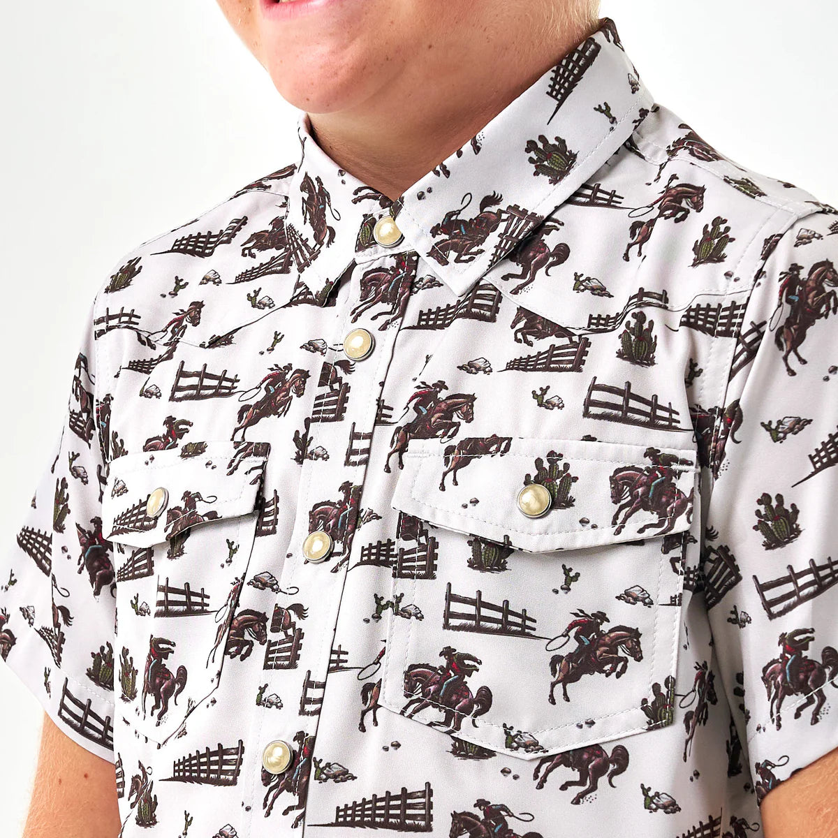 Youth - Performance Western Shirt - Cowboy Country Medium (8)