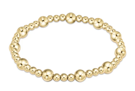 enewton Extends - Classic Sincerity Pattern 6mm Bead Bracelet - Gold