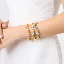 Kaleidoscope Hinge Bangle Iridescent Clear Crystal