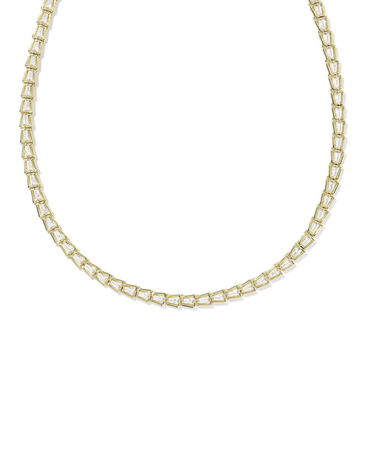 BELLA TENNIS NECKLACE GOLD WHITE CZ