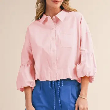 COLLARED NECK BUTTON SHIRT