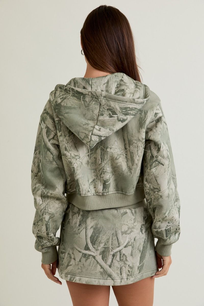 TREE CAMO PRINT MINI SKIRT