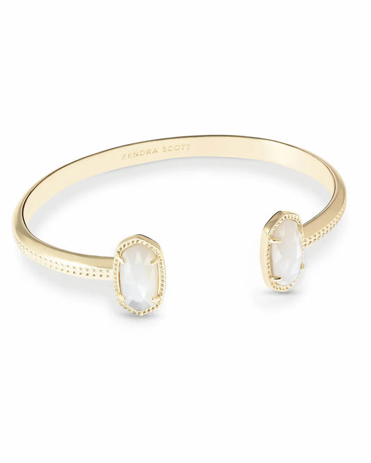 ELTON CUFF BRACELET GOLD IVORY MOTHER OF PEARL