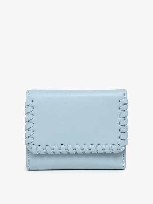 WL2352 Logan Whipstitch Wallet in DUSTY BLUE