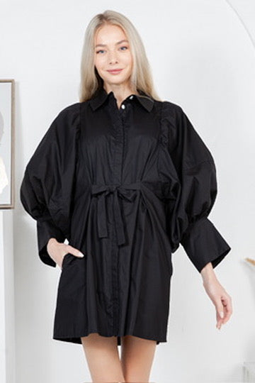LONG SLEEVE MINI DRESS