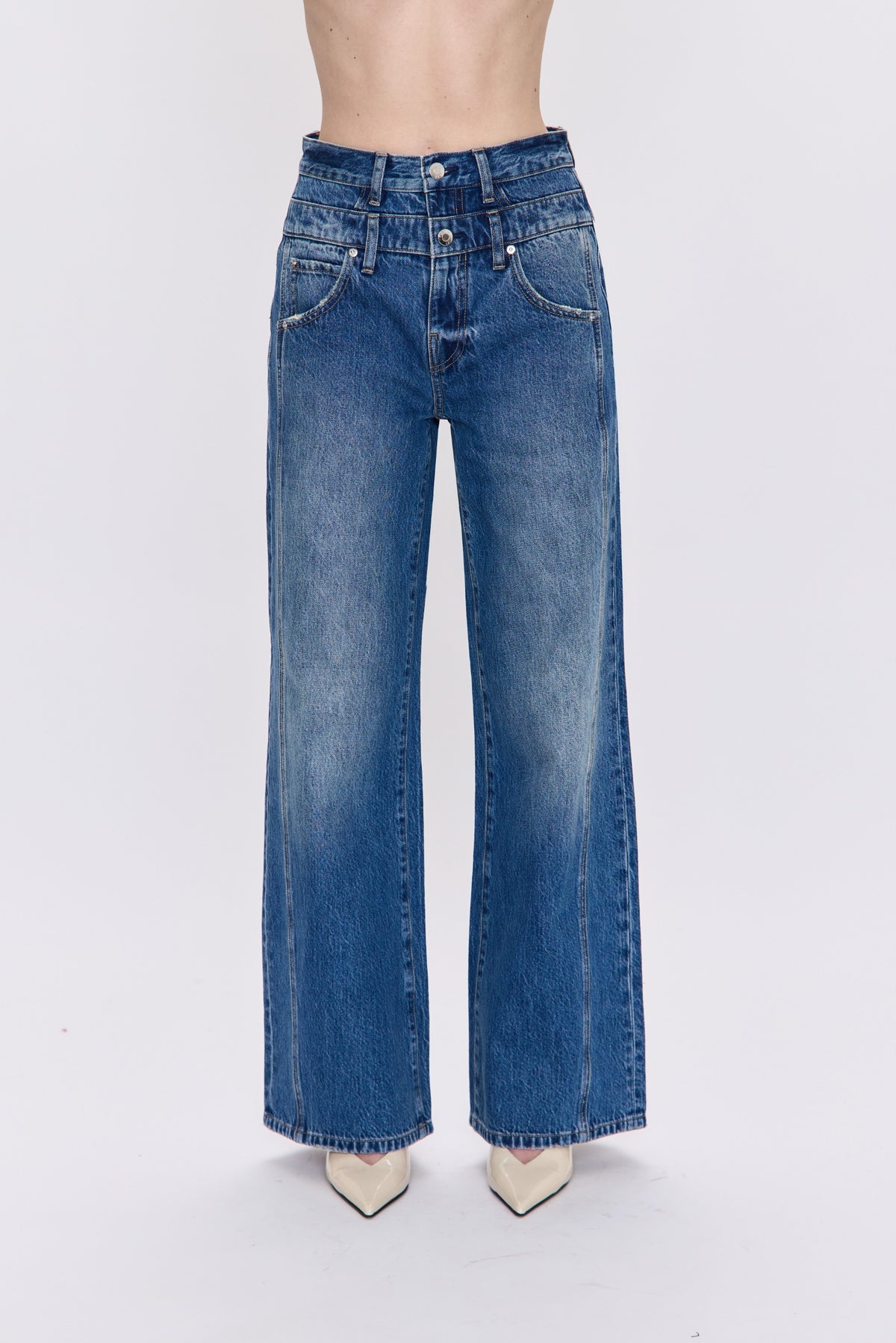 CALEB HIGH RISE RELAXED STACKED WAIST
