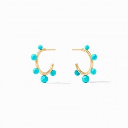 Hydra Stone Hoop Turquoise Blue S